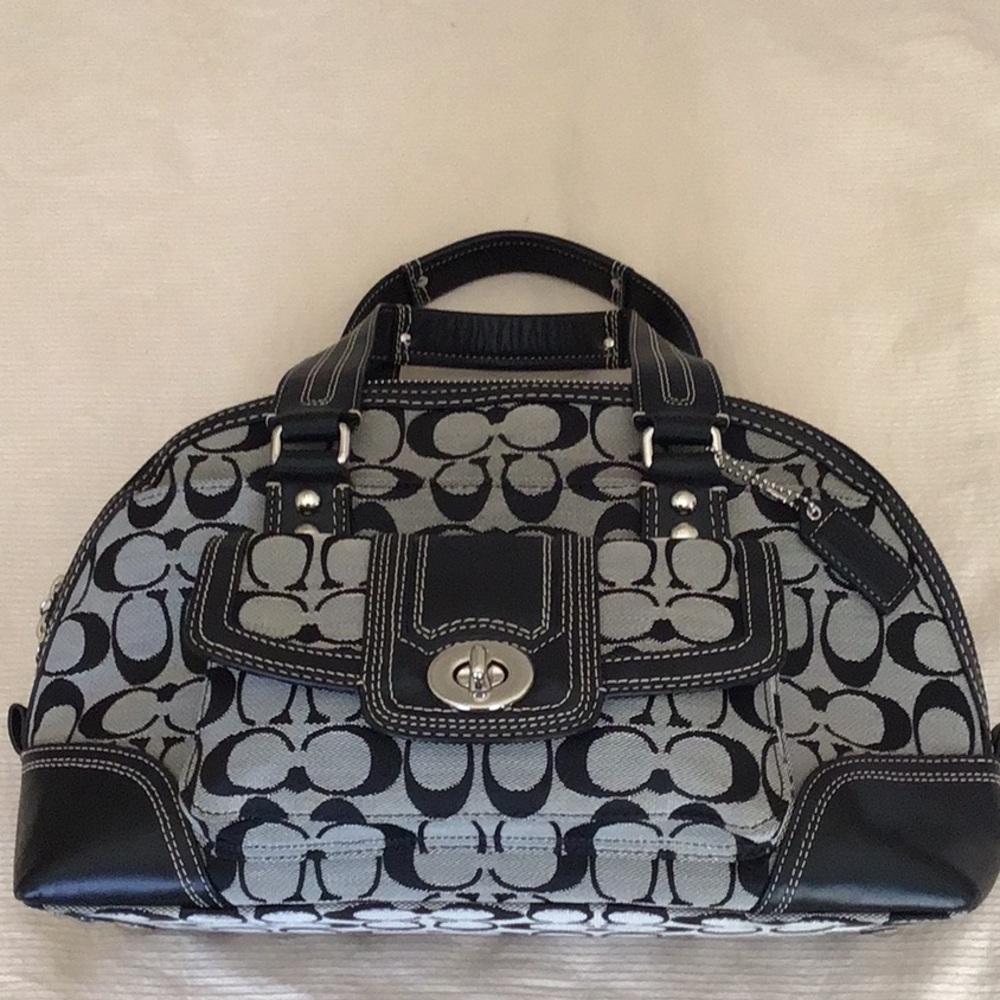 Coach Signature Navy Blue Purse